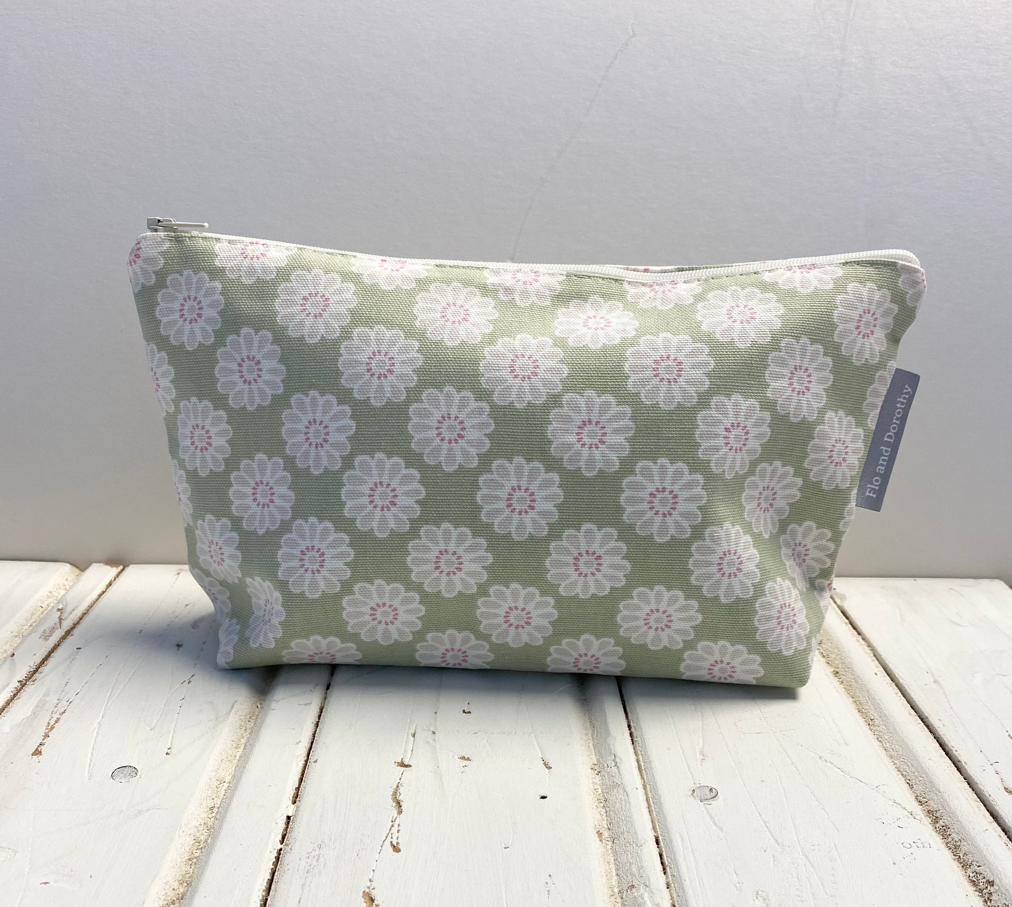 Green and Pink Floral Wash bag