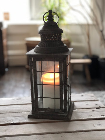 Rustic Square Large Lantern