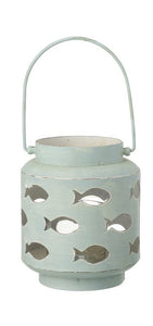 Sea Green Cut out Fish T light holder