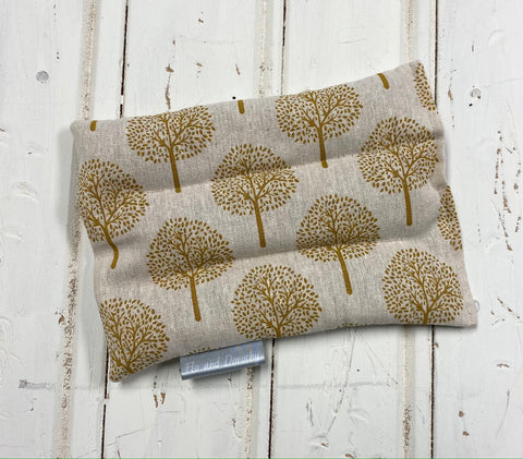 Wheat Bag in Ochre Mulberry Print Fabric