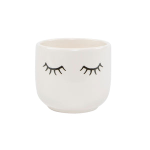Mini Ceramic Eyes Shut Pot