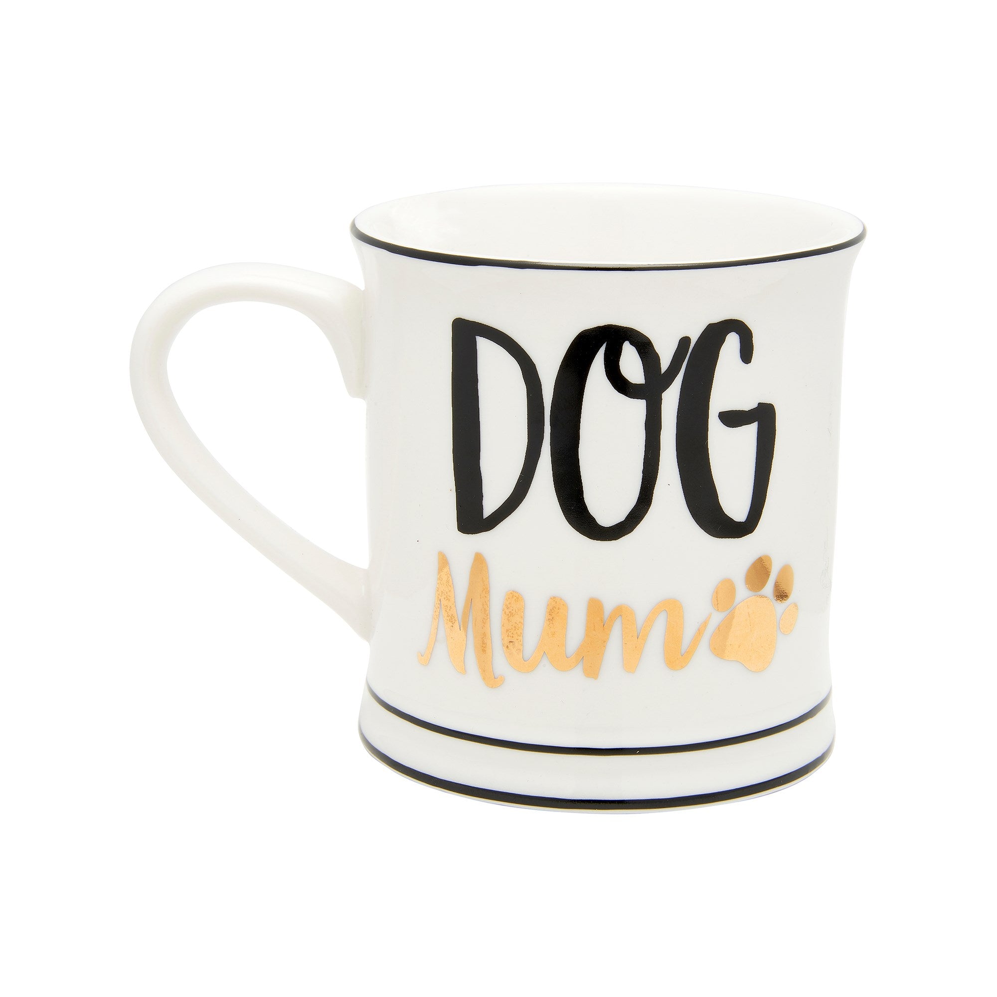 Dog Mum Mug - White ceramic, Perfect Gift for dog lovers, dishwasher safe