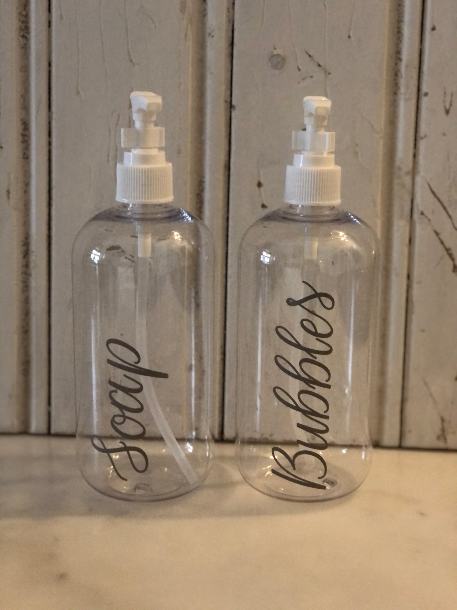 Refillable bottles for Soap and Bubbles