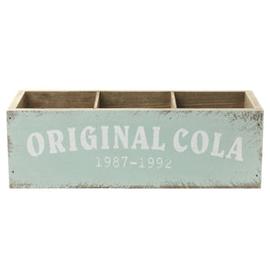 Wooden Box with Original Cola Design - light green, 26cm x 10cm x 8cm