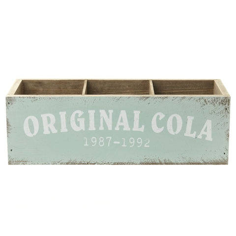 Wooden Box with Original Cola Design - light green, 26cm x 10cm x 8cm