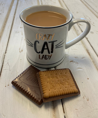 Crazy Cat Lady Mug - White ceramic, perfect gift for cat lovers, dishwasher safe