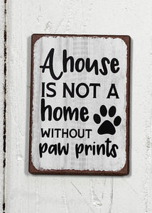 Paw Prints Magnet - Mini metal magnet (7 x 5cm) A house is not a home without paw prints. Perfect gift for pet lovers