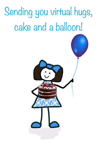 FDE108  Virtual cake and a balloon