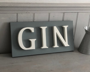 Wooden Gin Sign